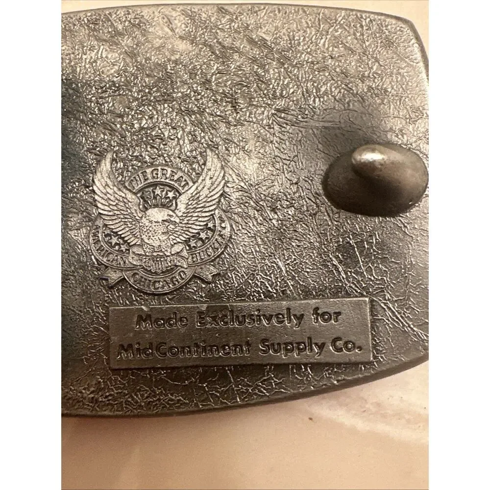 MidContinent Belt Buckle –‎ Vintage Metal Buckle Western Collectible